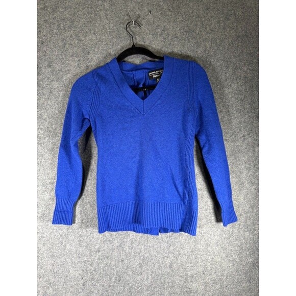 Banana Republic Sweater Women XS Royal Blue Long Sleeve Pullover Wool Old‎ Money - Picture 1 of 8